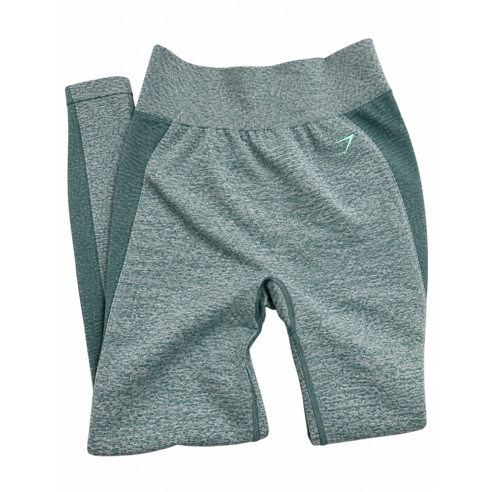 Gymshark Flex Leggings Women m Green Excellent Marl Seamless High Waisted